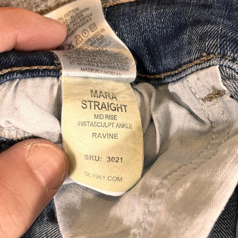 DL1961 Women’s Mara‎ Ankle Jeans-Mid Rise-Instasculpt Straight-Size 31 - Picture 10 of 14